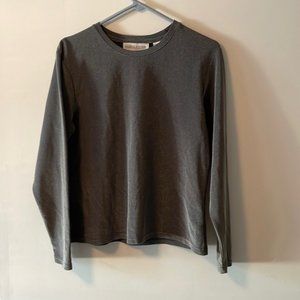 VALERIE STEVENS Grey shine long sleeve top